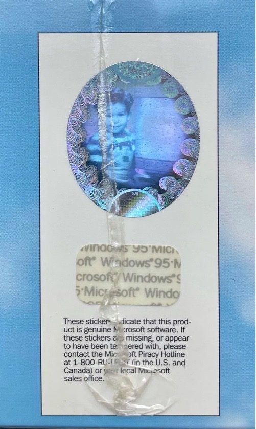 Holograma anti-pirataria do Windows 95
