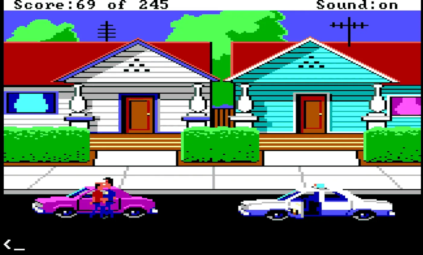 Leitura dos Miranda rights no jogo Police Quest