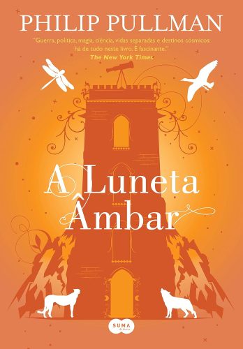 Capa de A luneta âmbar, por Philip Pullman