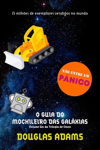 Capa de O Guia do Mochileiro das Galáxias, por Douglas Adams